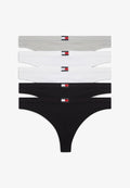 Tommy Hilfiger HERITAGE 5 PACK - Thong - grey/white/black