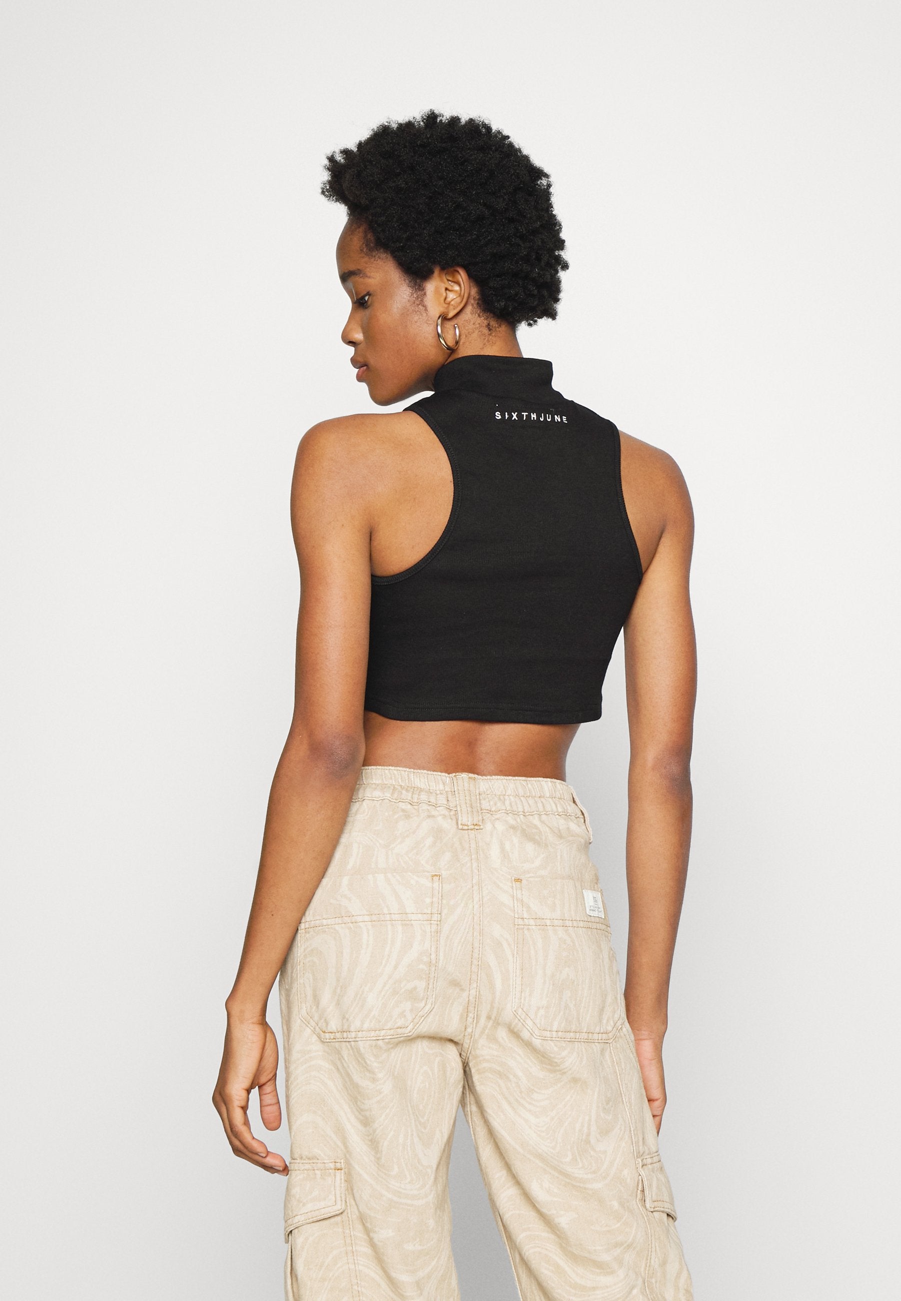 Sixth June FINE CROP BRANDED HALF ZIP