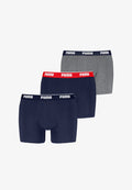 Puma EVERYDAY 3ER PACK - Boxer briefs - grey   navy   red combo