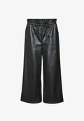 Vero Moda Faux leather VMPAULINA High waist - Trousers - black