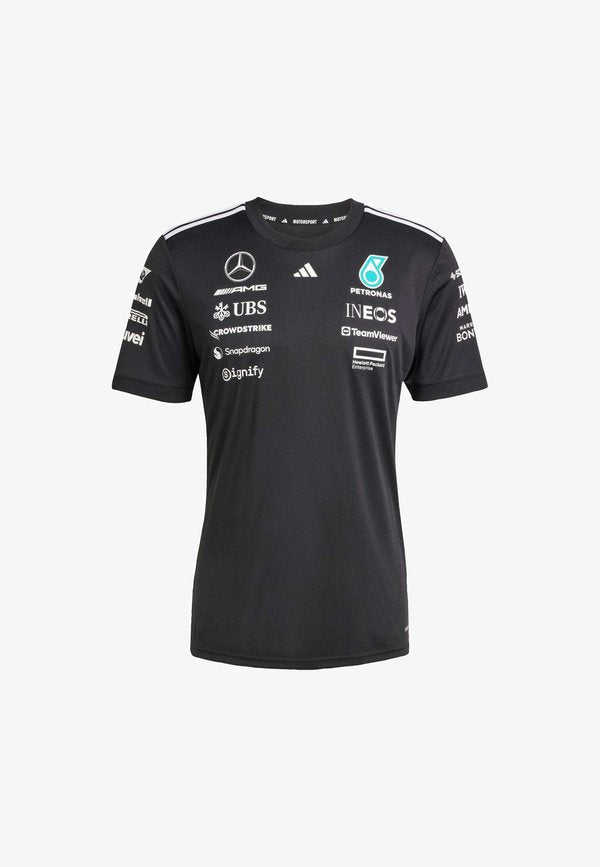 adidas Originals MERCEDES - AMG PETRONAS FORMULA ONE TEAM DRIVER BLACK WOMEN - Print T-shirt - black   white