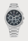 Tommy Hilfiger Chronograph watch - silver-coloured/blue