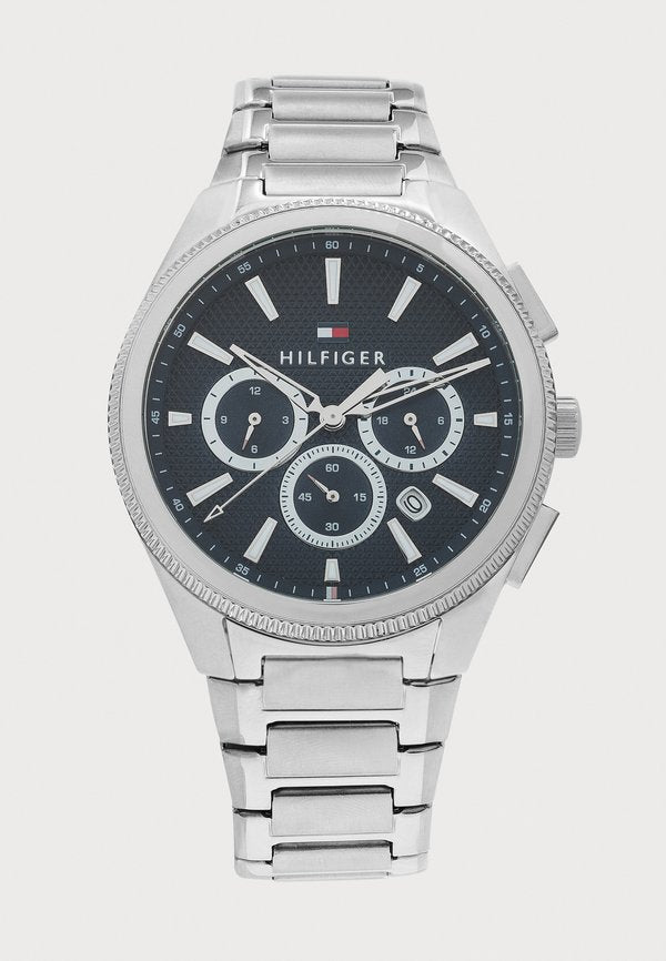 Tommy Hilfiger Chronograph watch - silver-coloured/blue