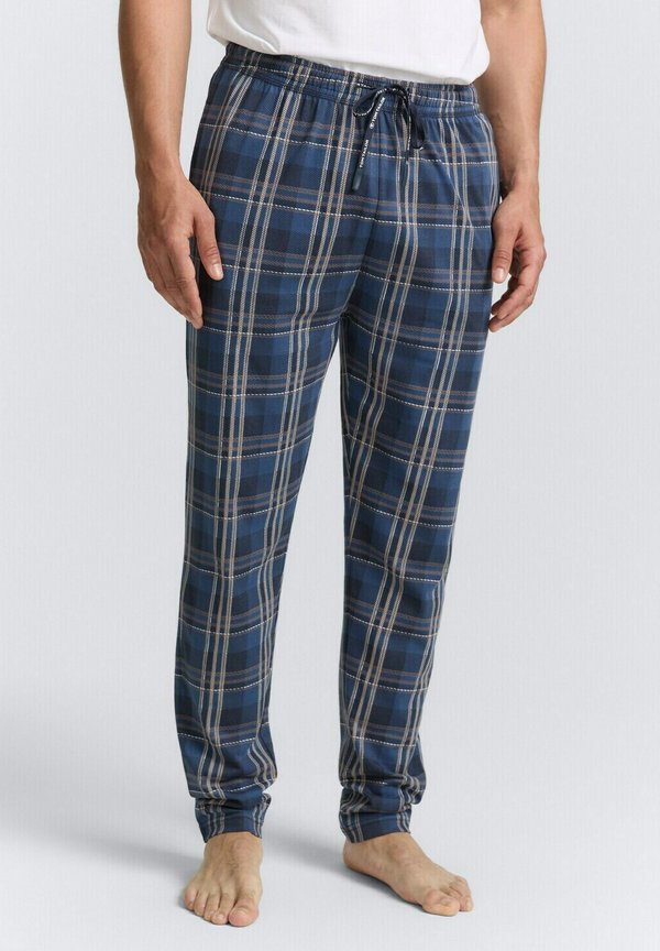 TOM TAILOR MIT KAROMUSTER - Pyjama bottoms - blue-medium-check