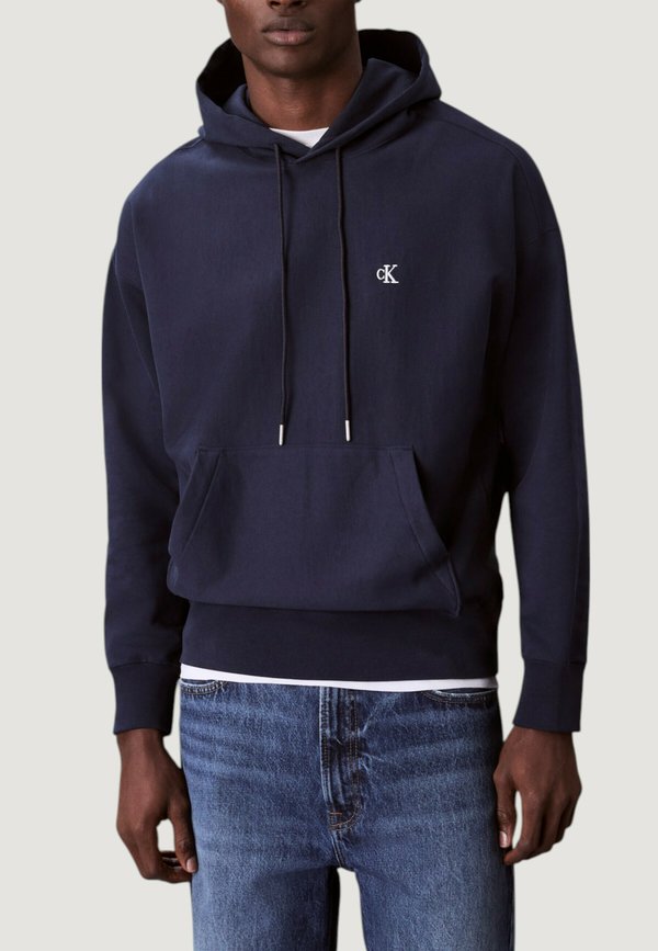 Calvin Klein Jeans PREMIUM TERRY MONOGRAM HOODIE - Hoodie - dark-blue