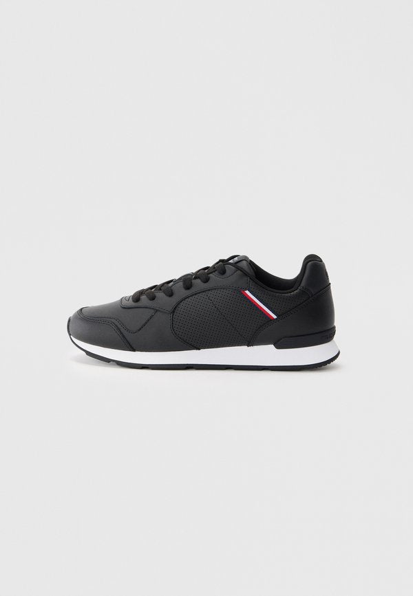 Tommy Hilfiger SIGNATURE TAPE TRAINERS WITH LEATHER - Trainers - black