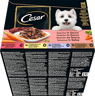 Nassfutter Hund Selection in Sauce, Multipack (24x100 g) Cesar