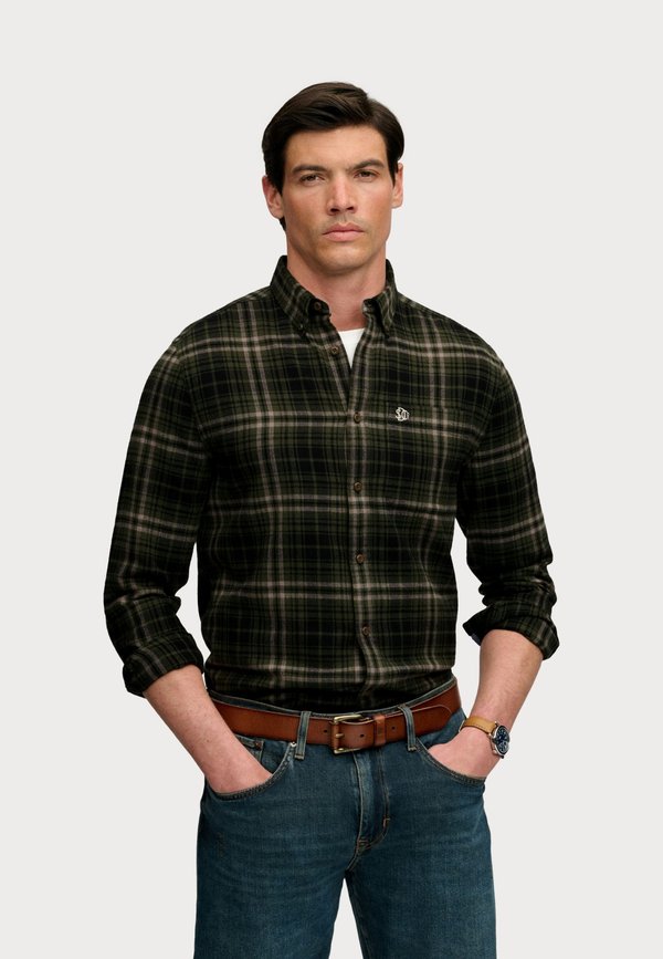 Superdry & Co Shirt - frontier check olive green
