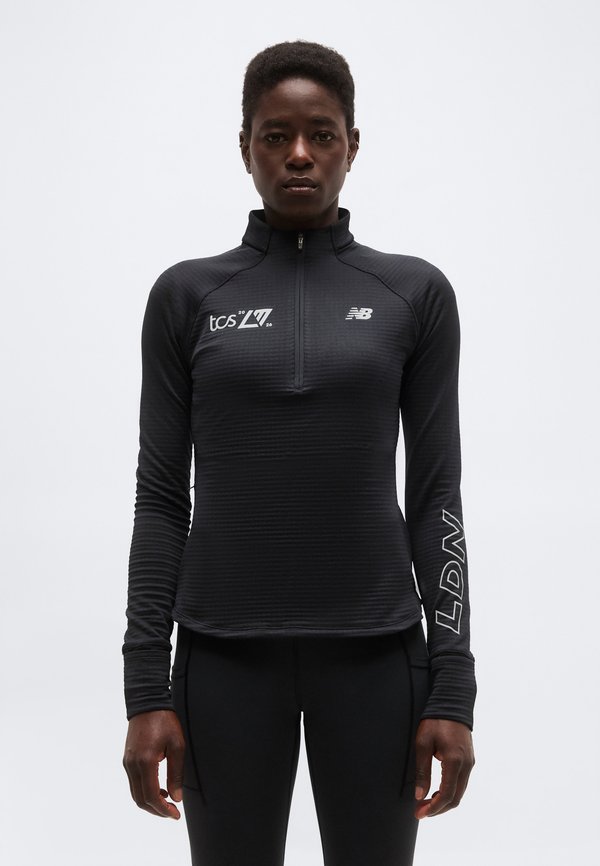 New Balance LONDON EDITION ATHLETICS GRID HALF ZIP - Fleece jumper - black