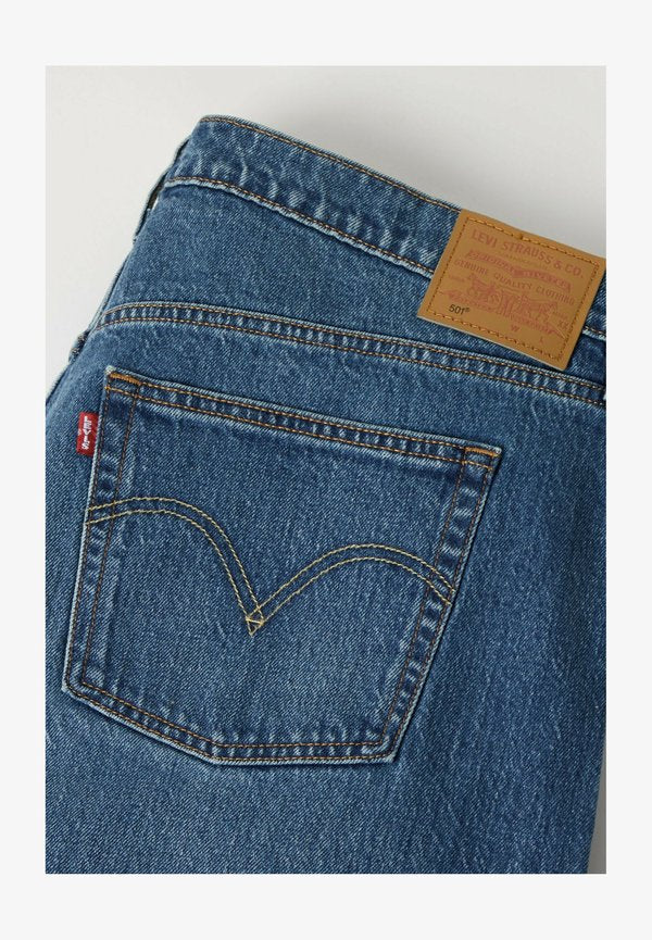 Levi's® PL 501® JEANS FOR WOMEN LAZY FRAME PLUS - Slim fit jeans - lazy frame plus - med indigo - worn in
