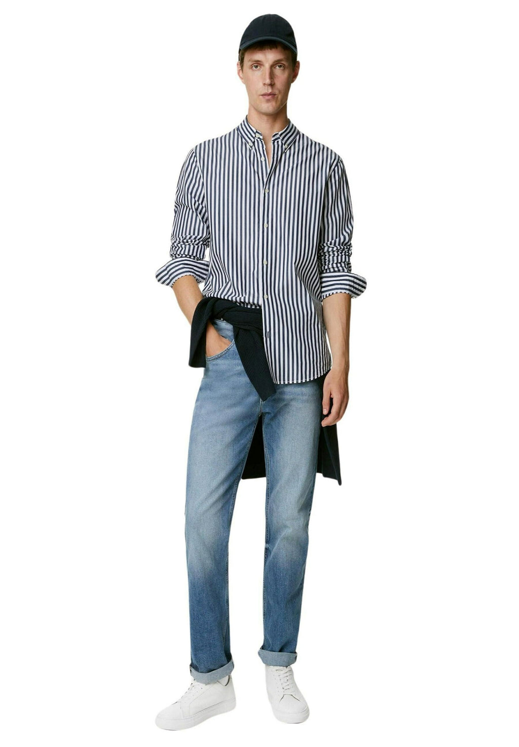 Marks & Spencer STRIPPED COLLARED