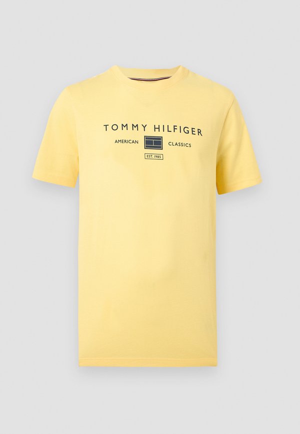 Tommy Hilfiger BRAND LOVE MONO STACK TEE - Print T-shirt - citronella