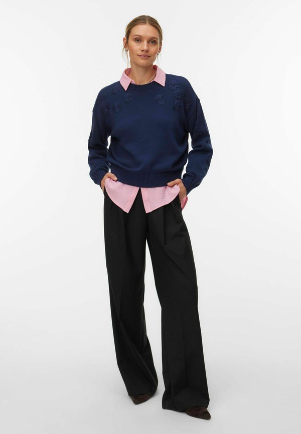 Vero Moda Knitted VMDAISY Knitted - Jumper - navy blazer