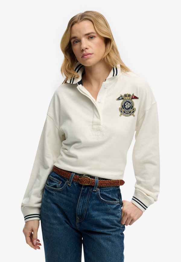 Superdry & Co CREST RUGBY - Polo shirt - off white