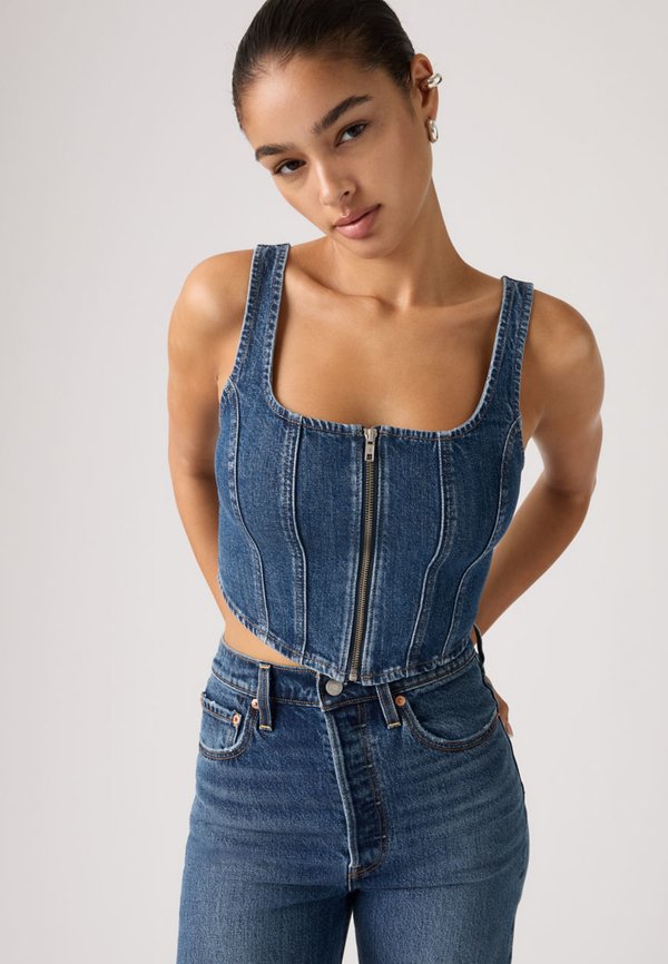 Levi's® SEAMED ZIP BUSTIER - Top - she's so vague