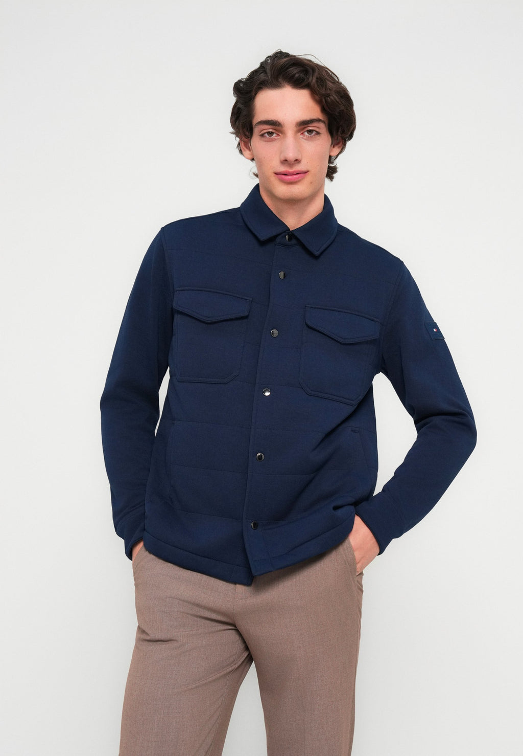 FLAP POCKET INTECHNO KNIT SHIRT JACKET Media 5
