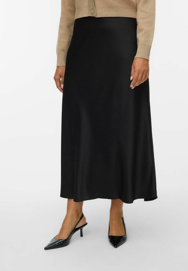 Vero Moda Curve SKIRT VMCMERLE MIDI SKIRT - A-line skirt - black