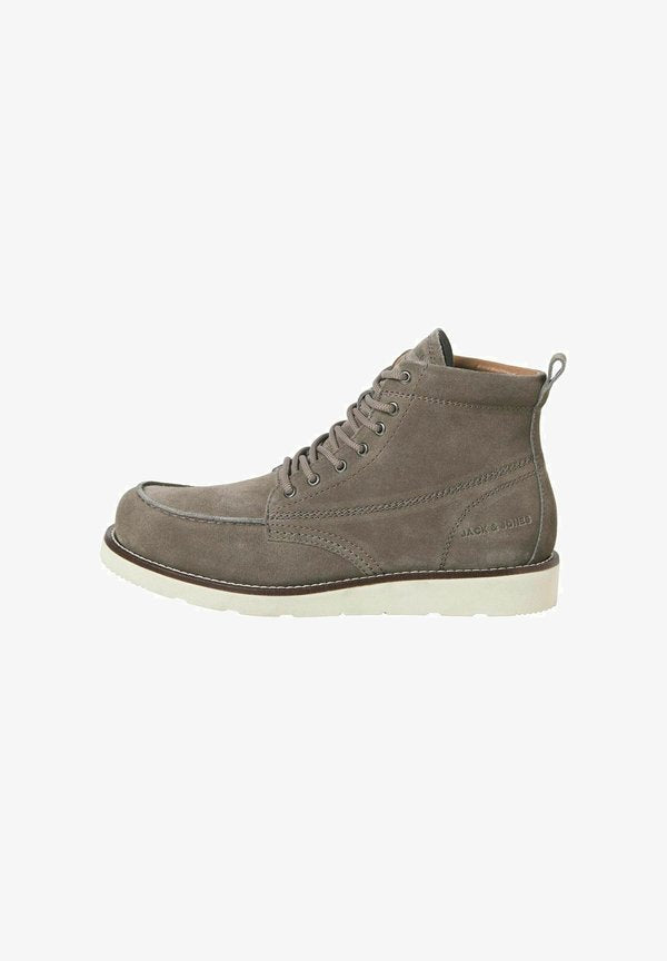 Jack & Jones JFWTORONTO STYD LN - Lace-up ankle boots - grey