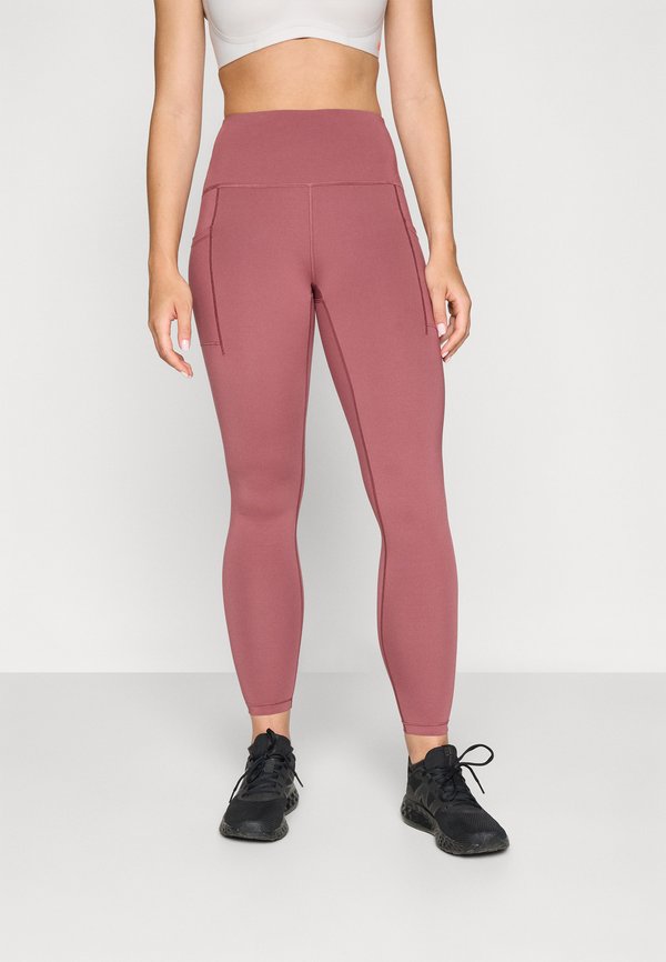 New Balance NB SLEEK POCKET HIGH RISE LEGGING 25" - Leggings - washed burgundy