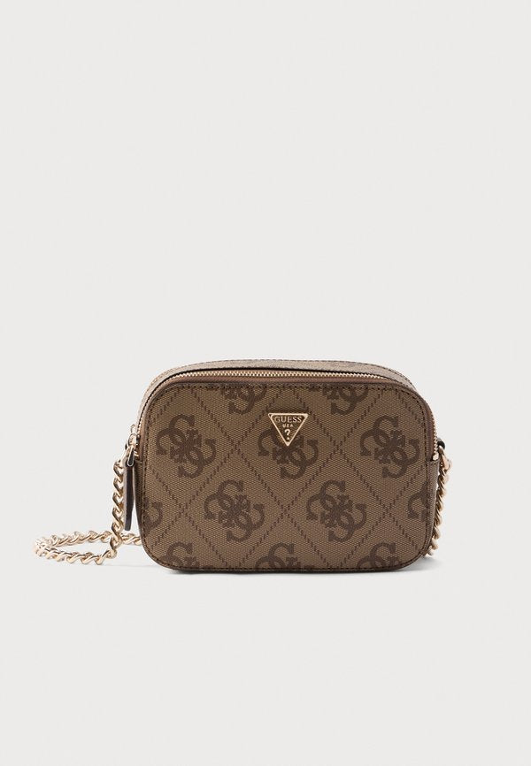 Guess NOELLE CROSSBODY CAMERA - Cross body bag - latte/brown