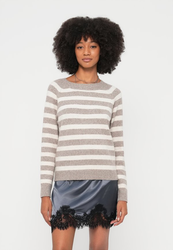 Vero Moda VMDOFFY O NECK - Jumper - moon rock/birch