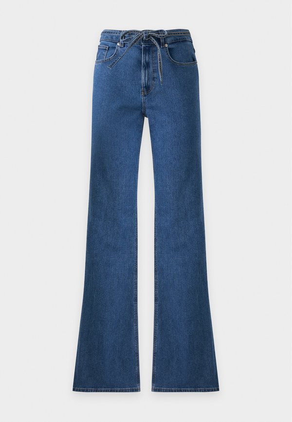 ONLY ONLREGENT TIE BELT - Flared Jeans - medium blue denim