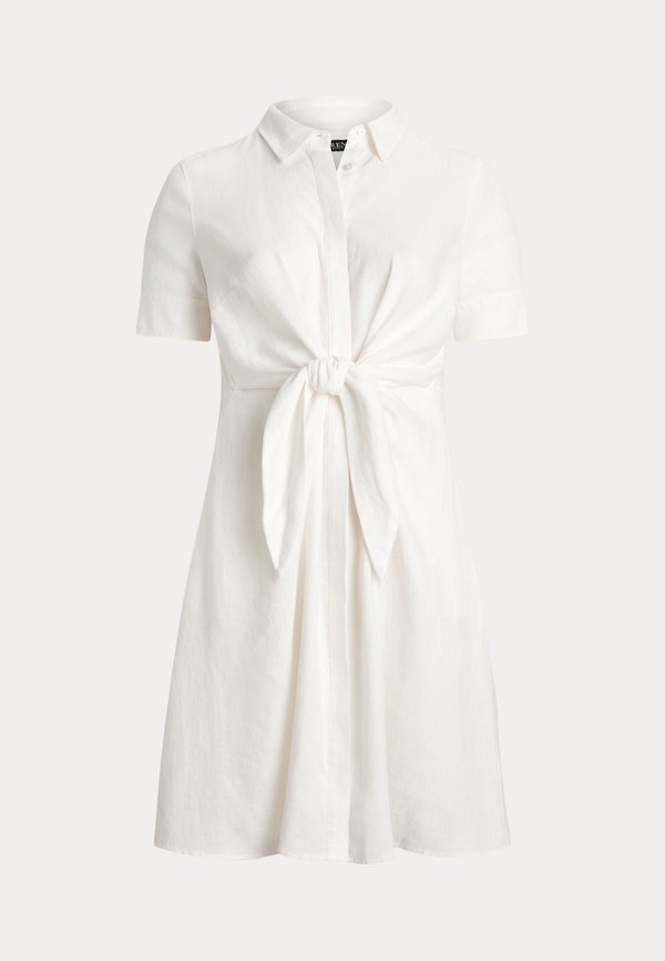 Lauren Ralph Lauren Woman TIE FRONT LINEN SHIRTDRESS