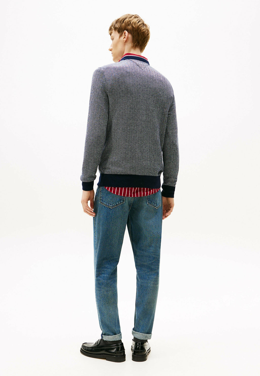 PIMA HERRINGBONE CREW Media 4