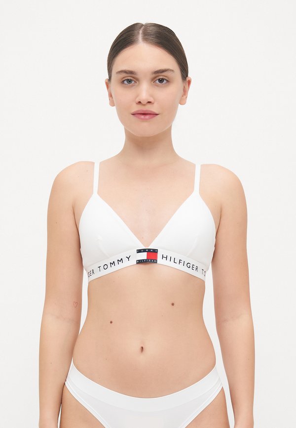Tommy Hilfiger HERITAGE LOGO REMOVABLE PADDING TRIANGLE BRA - Triangle bra - white