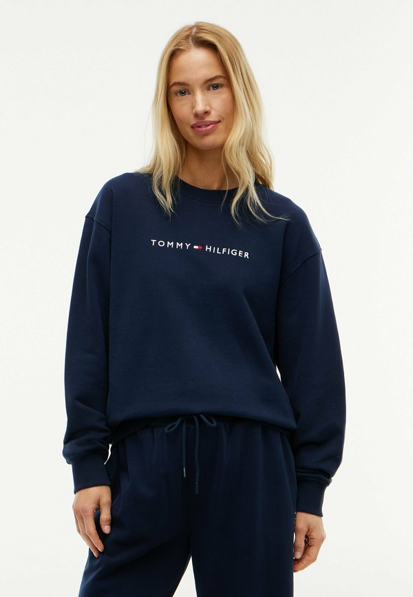 Tommy Hilfiger TOMMY HILFIGER ESSENTIAL TERRY RELAXED LOUNGE SWEATSHIRT - Pyjama top - dark blue