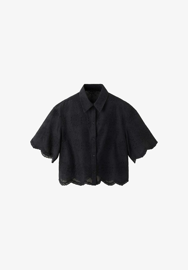 Mango ADULT - Button-down blouse - black