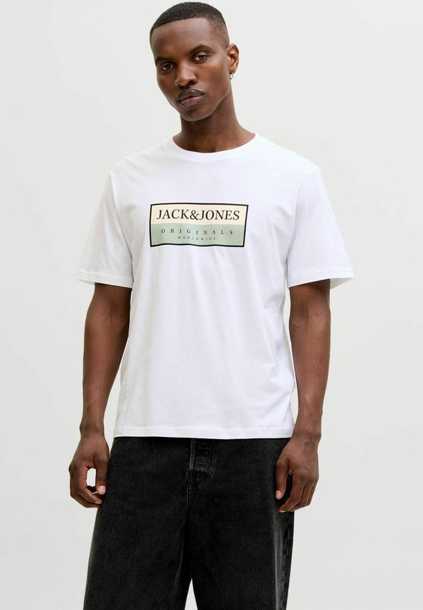 Jack & Jones Logo - Print T-shirt - bright white