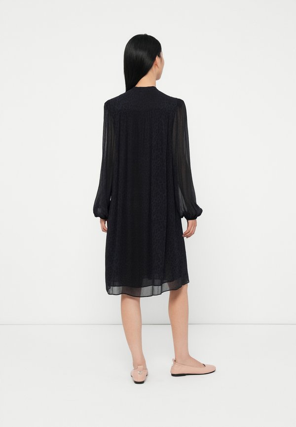 lala Berlin DRESS DEMI VISCOSE DARK NAVY LEO