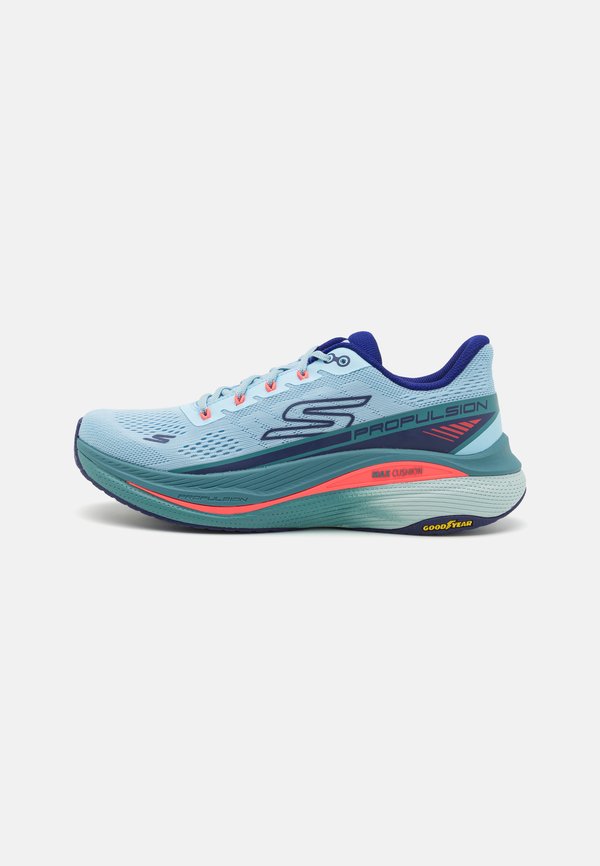 Skechers MAX CUSHIONING PROPULSION - Trainers - light blue/navy