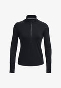Under Armour QUALIFIER - Long sleeved top - black /  / reflective