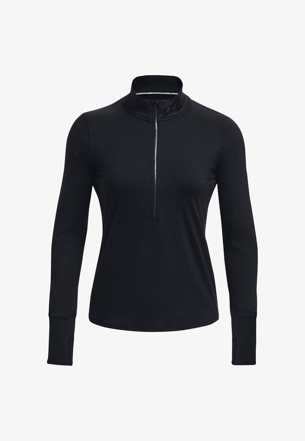 Under Armour QUALIFIER - Long sleeved top - black /  / reflective