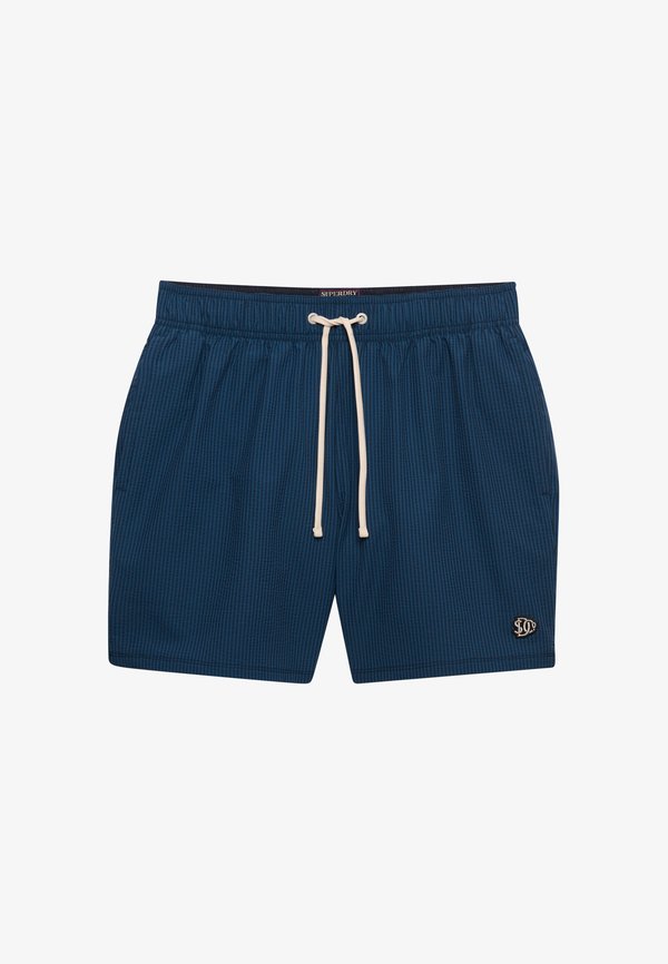 Superdry & Co SEER SUCKER 15-INCH - Swimming shorts - atlantic navy blue bottle stripe