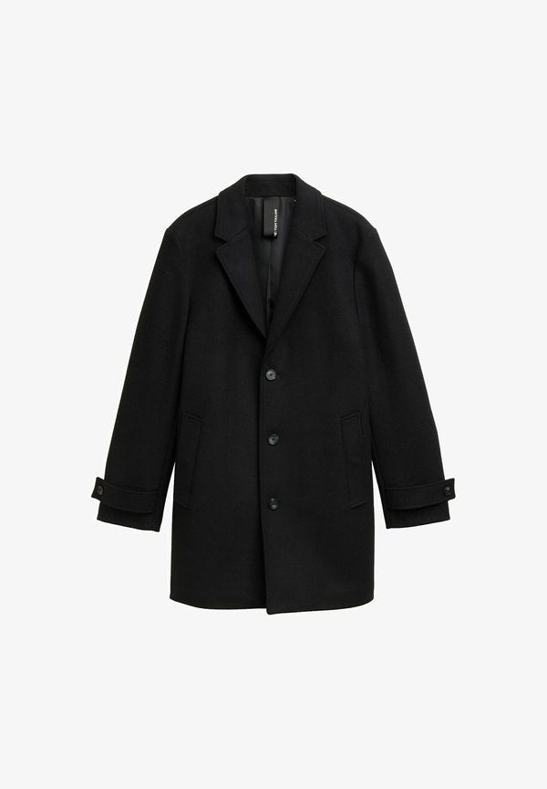 TOM TAILOR MIT REVERSKRAGEN - Classic coat - black