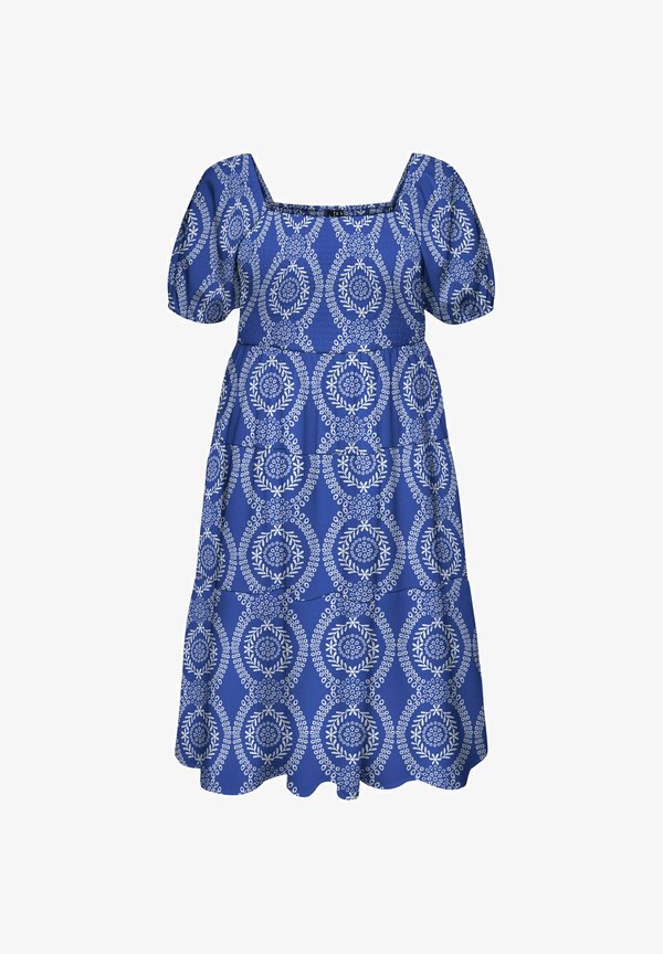 Vero Moda Curve Smock VMCROKAYA Midi - Day dress - dazzling blue
