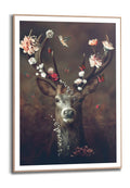Orange Wallz FLORAL DEER