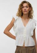 Vero Moda VMVIDO - Top - snow white
