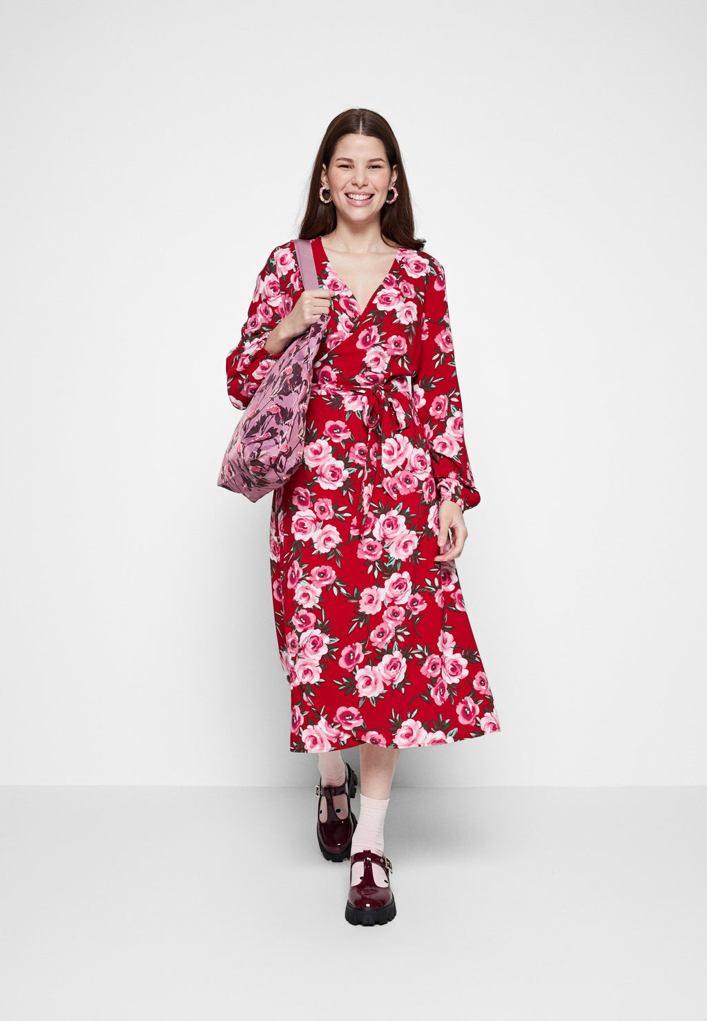 VILA VIDOTTIAS MIDI WRAP DRESS