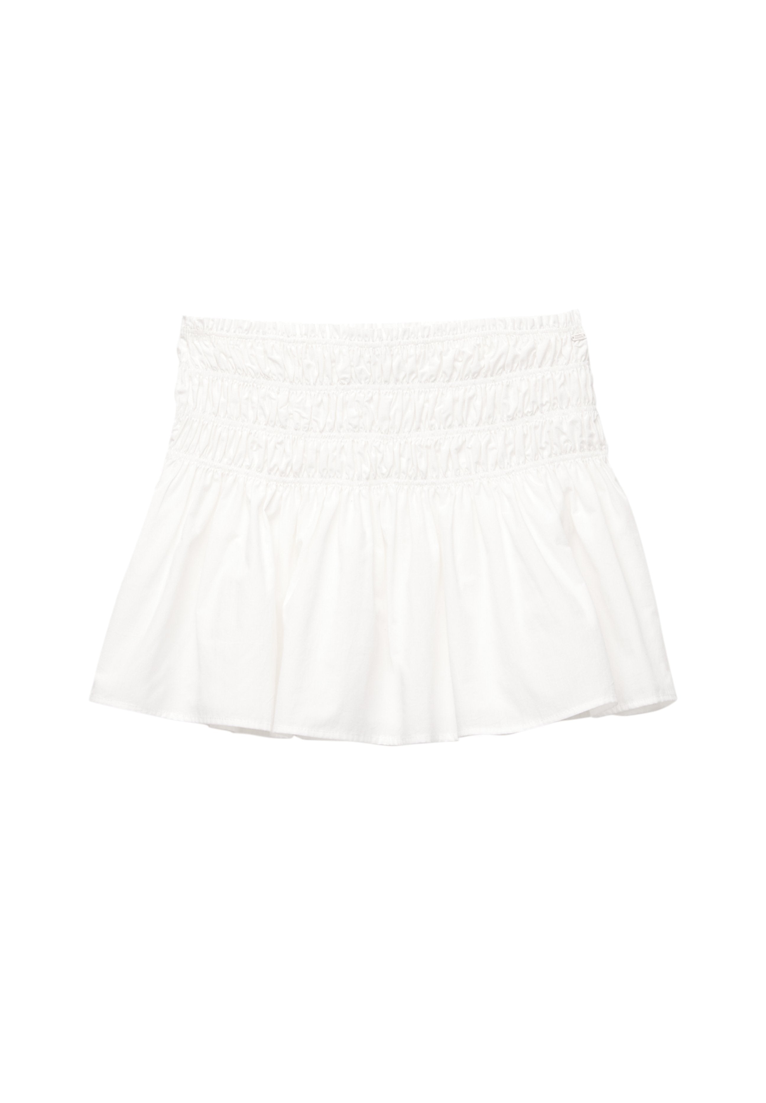 PULL&BEAR CHECK SMOCKED