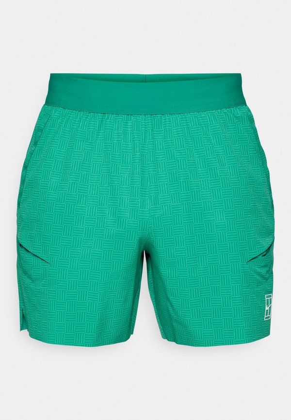 Nike Performance NIKECOURT ADVANTAGE SHORT PRINT - Sports shorts - malachite/white