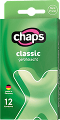 Kondome Classic Natur, Breite 52mm Chaps
