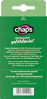 Kondome Classic Natur, Breite 52mm Chaps