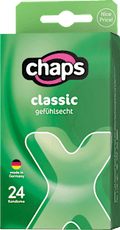 Kondome Classic Natur, Breite 52mm Chaps