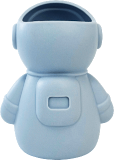 Stiftehalter aus Silikon Astronaut, hellblau (9x7x15 cm) Cleoleo