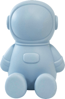 Stiftehalter aus Silikon Astronaut, hellblau (9x7x15 cm) Cleoleo