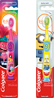 Zahnbürste Kinder Minions/Trolls, 2-6 Jahren extra soft Colgate